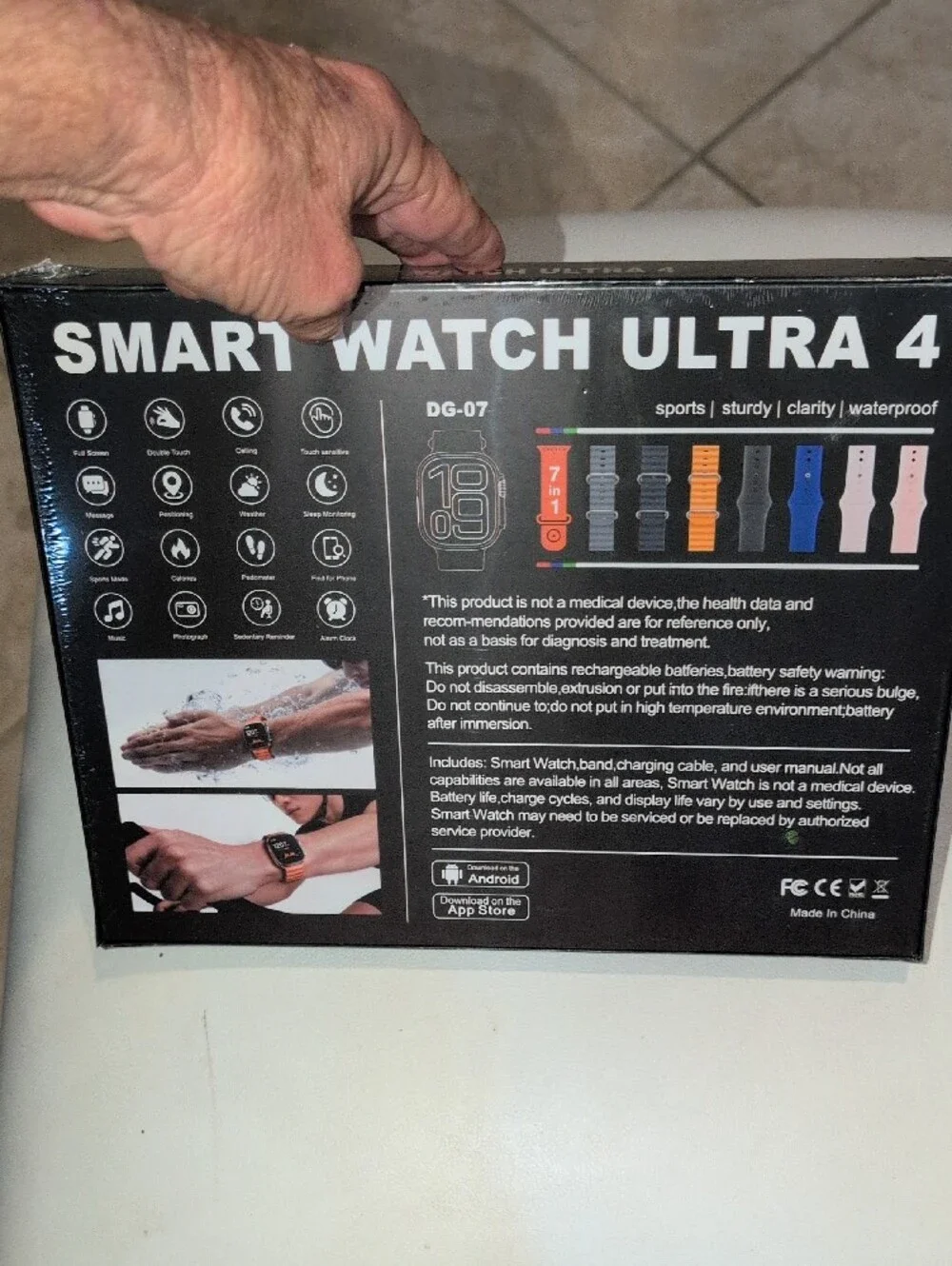 NIB New Watch Ultra 4 Smart Watch Combo - 7 In 1 Bands Set